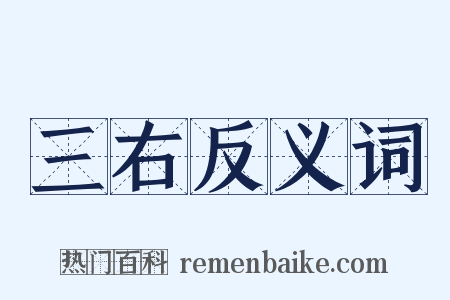 三右反义词是什么意思的图片
